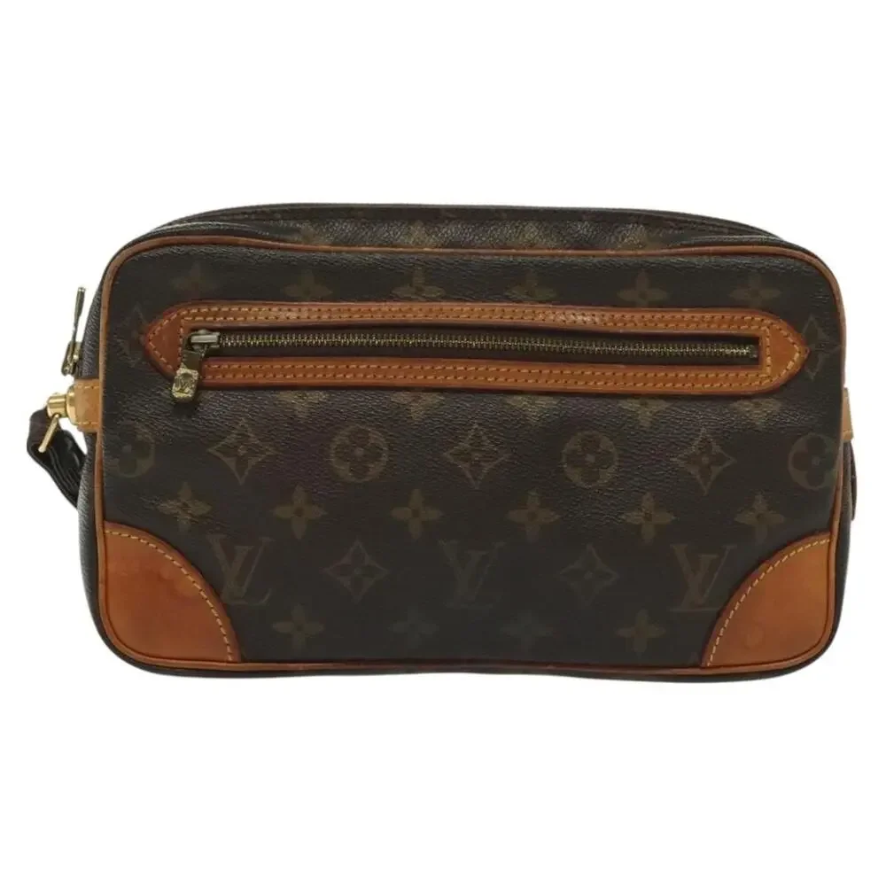 Louis Vuitton Monogram Marly Dragonne GM Clutch Bag Brown
